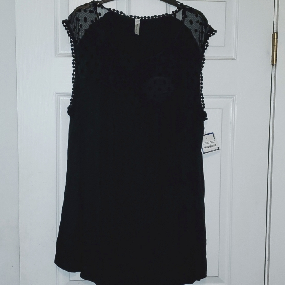 Emerald Sheer Yoke Top, 2X
